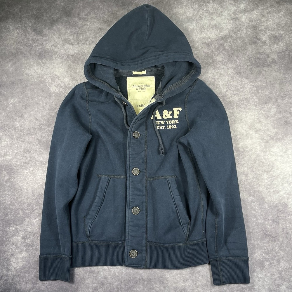 Rare Vintage Y2K Abercrombie Fitch Hough Peak Muscle Fit Heavy Hoodie Men's L